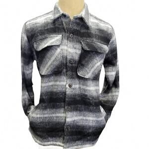 NEW RNT23 men's cotton polyester shirt jacket in black
